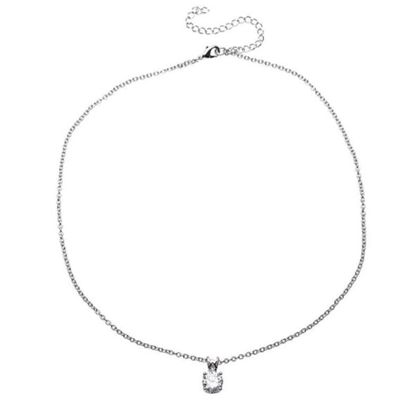 CZ by Kenneth Jay Lane Classic Round Pendant Necklace - Picture 2 of 6
